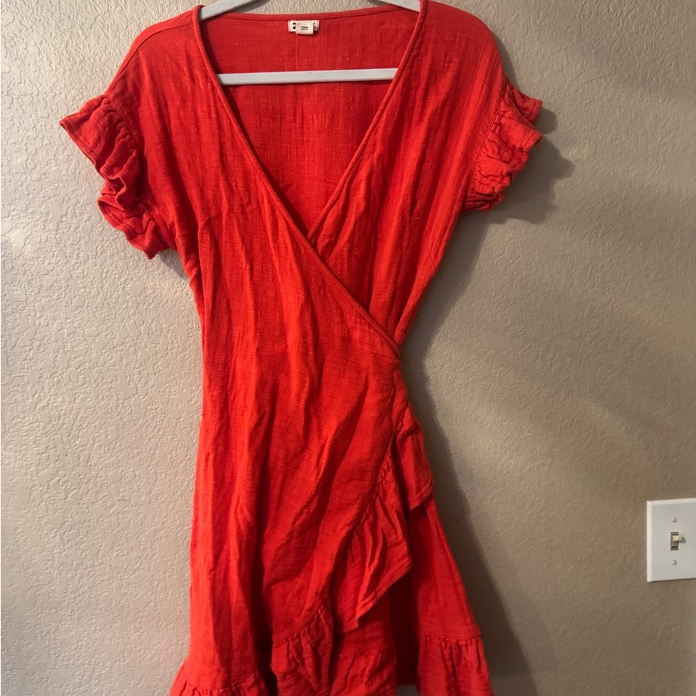 Watermelon Billabong Wrap Dress